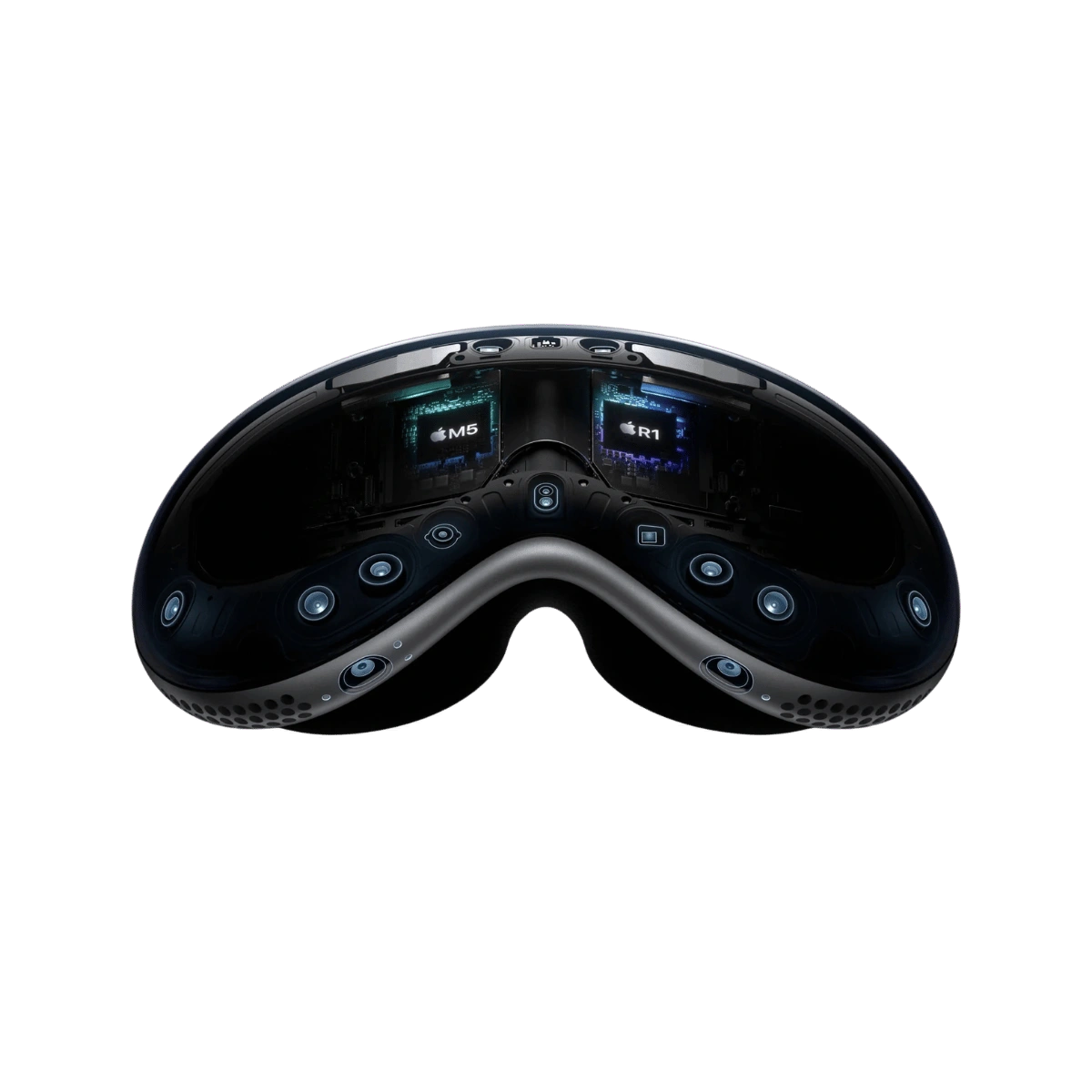 5 Apple Vision Pro, inside view of the headset and lenses