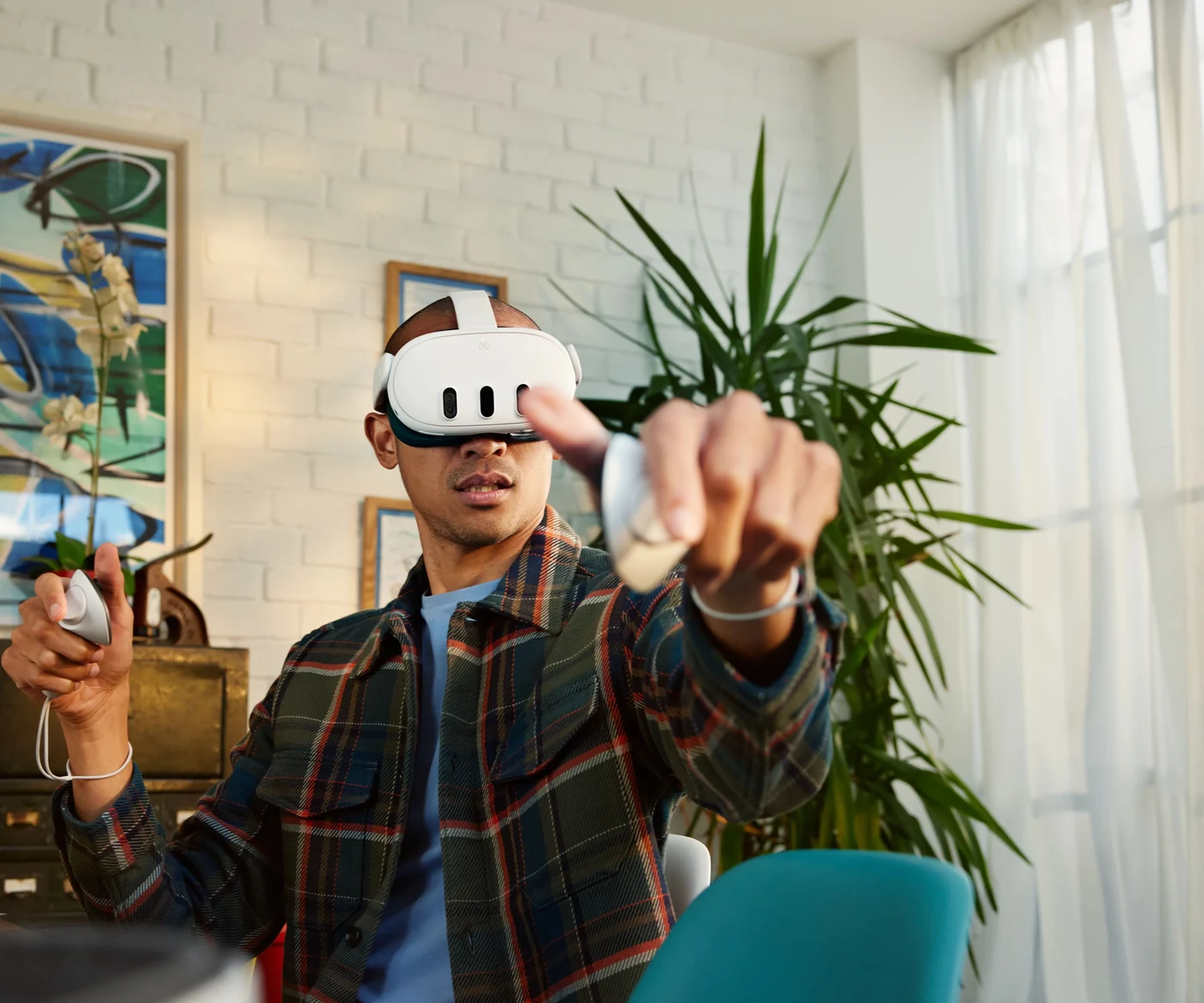 Independent work with a headset and controllers