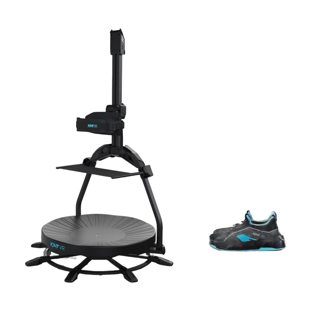 KAT VR C2 Core Enhanced KAT VR C2 Core Enhanced — bieżnia VR, widok z boku z butem