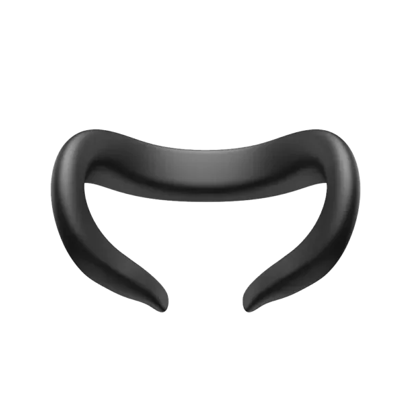 KIWI Design F3 — Czarna silikonowa nakładka KIWI Design F3 do Meta Quest 3, widok od strony twarzy Black KIWI Design F3 silicone cover for Meta Quest 3, viewed from the face-facing side