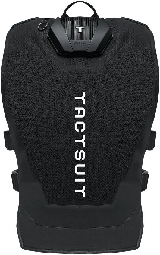 bHaptics TactSuit Pro, rear view on a white background
