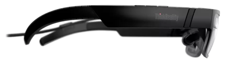 ThinkReality A3 glasses viewed from the right