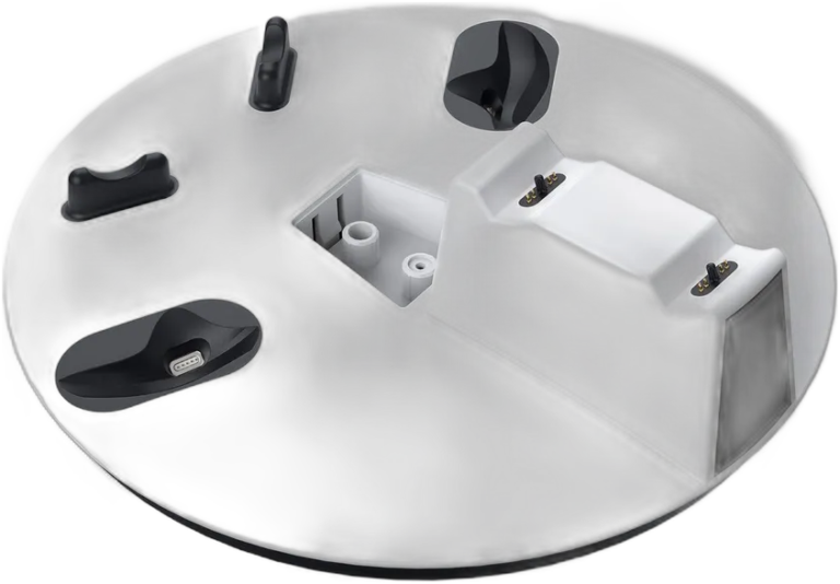 KIWI Design D2, podstawa stacji z gniazdami ładowania, widok z góry
