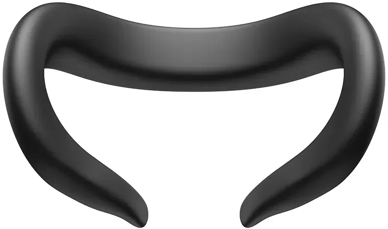 Black KIWI Design F3 silicone cover for Meta Quest 3, viewed from the face-facing side