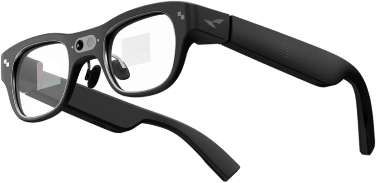 RayNeo X3 Pro, RayNeo X3 Pro, okulary AR pod kątem 3/4 na białym tle