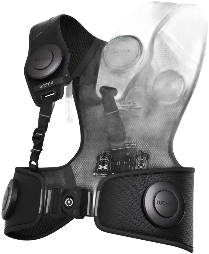 Woojer Vest 4, detail of the side straps and modules